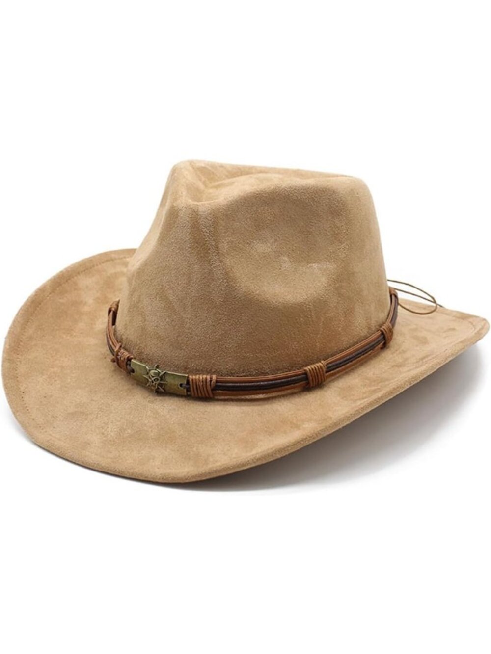 Mens Camel Buckle Outdoor Suede Western Rodeo Cowgirl Cowboy Hat